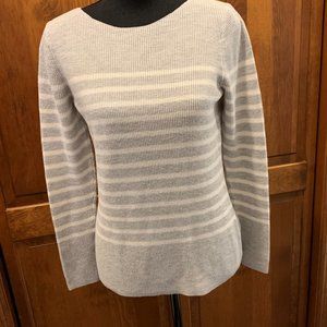 Gap Woman's Sweater, Medium, Gray & White